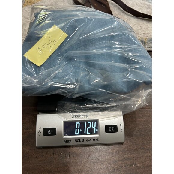 Style & Co Denim Shirt Dress Rolled Sleeves Button Front Chest Pockets Blue Sz L - Picture 9 of 9